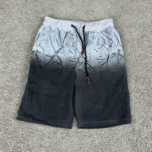 Manfinity Shorts Mens Medium Gray Black Hombre Dyed Geometric Drawstring Gym